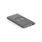 Obrázek Powerbanka 4 000 mAh s 5W bezdrátovou nabíječkou ze recyklovaného hliníku (100% rAL) - tmavě šedá
