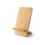 Obrázek  Bezdrátová nabíječka a bambusový držák na smartphone - přírodní