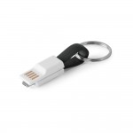 Obrázek  USB kabel s konektorem 2 v 1 z ABS a PVC - černá
