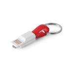 Obrázek  USB kabel s konektorem 2 v 1 z ABS a PVC - červená