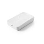 Obrázek 10 000 mAh magnetická power banka s 15W superrychlou bezdrátovou nabíječkou ve recyklovaného ABS (100% rABS) - bílá