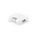 Obrázek HUB se 4 USB-A porty z ABS - bílá