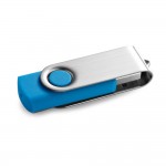 Obrázek  USB flash disk 16 GB s kovovým klipem - světle modrá