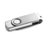 Obrázek 4 GB USB flash disk s kovovým klipem - saténově stříbrná