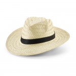 Obrázek  Přírodní slaměný klobouk s polyesterovým páskem - černá