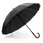 Obrázek  16ti tyčový deštník z 190T pongee - černá
