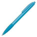 Obrázek Sv. modré plast. kuličkové pero s pryžovým úchopem 