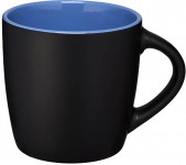 Obrázek Černý keramický hrnek 350 ml s modrým vnitřkem