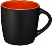 Obrázek Černý keramický hrnek 350 ml s oranžovým vnitřkem