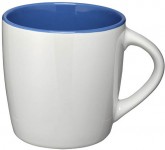 Obrázek Bílý keramický hrnek s modrým vnitřkem, 350 ml
