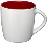 Obrázek Bílý keramický hrnek s červeným vnitřkem, 350 ml