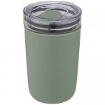 Obrázek Skleněný hrnek 420 ml s plastovým obalem zelený   