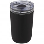 Obrázek Skleněný hrnek 420 ml s plastovým obalem černý   
