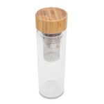 Obrázek Skleněná láhev 420 ml s infuzérem a bambus. Víčkem