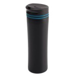 Obrázek Černý termohrnek 450 ml s modrým proužkem