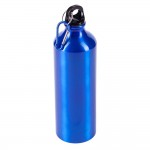 Obrázek Modrá hliníková lahev 800 ml s karabinou, lesklá
