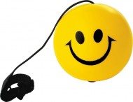 Obrázek Antistresový míček  - smajlík na gumičce, žlutý 