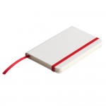 Obrázek Bílý blok A6 s červenou elastickou páskou, linky 