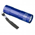 Obrázek 9xLED hliníková svítilna s poutkem, modrá