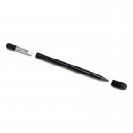 Obrázek Dlouhověká tužka bez tuhy s gumou a stylusem,černá