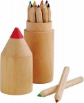 Obrázek Sada 12 ks pastelek v dřevěném boxu ve tvaru tužky