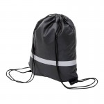 Obrázek Stahovací batoh s reflexním páskem, černý