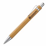 Obrázek Bambusové kuličkové pero s kovovými doplňky, ČN