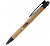 Obrázek Bambusové kuličkové pero, černé doplňky, ČN