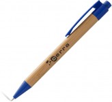 Obrázek Bambusové kuličkové pero, modré doplňky, ČN