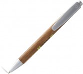 Obrázek Bambusové kuličkové pero, stříbrné doplňky, ČN