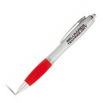 Obrázek Stříbrné kuličkové pero s červeným úchopem, ČN