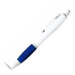 Obrázek Bílé kuličkové pero s modrým úchopem - ČN