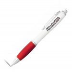 Obrázek Bílé kuličkové pero s červeným úchopem- ČN
