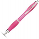 Obrázek Růžové transparentní kuličkové pero s úchopem,ČN