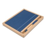 Obrázek Sada poznámkového bloku a pera v krabičce, modrá