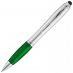 Obrázek Stříbrné pero a stylus se zeleným úchopem, ČN