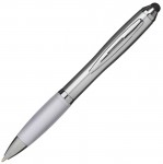Obrázek Stříbrné pero a stylus s bílým úchopem, ČN