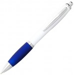 Obrázek Bílé kuličkové pero s modrým úchopem - MN