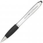Obrázek Stříbrné plastové kuličkové pero se stylusem