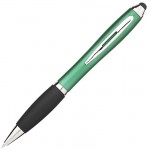 Obrázek Zelené plastové kuličkové pero se stylusem