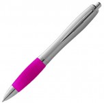 Obrázek Stříbrnorůžové kuličkové pero s úchopem