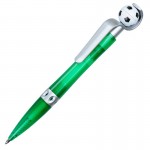 Obrázek Zelené plast. kuličkové pero s fotbalovým míčem