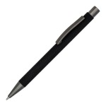 Obrázek Hliníkové pero s pogumovaným povrchem, černá