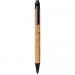 Obrázek Kuličkové pero z korku a pšeničné slámy, černé