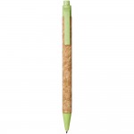 Obrázek Kuličkové pero z korku a pšeničné slámy, zelené