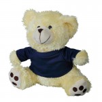 Obrázek Plyšový bílý medvěd s modrým tričkem