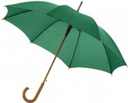Obrázek Zelený automatický deštník s dřevěnou rukojetí