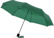 Obrázek Zelený třídílný skládací deštník mechan.
