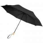 Obrázek Skládací rPET větru odolný deštník, černý