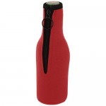 Obrázek Červený obal na láhev z recykl. neoprenu se zipem